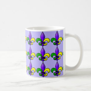 Fleur-de-lis-Lila-Green-Gold Kaffeetasse