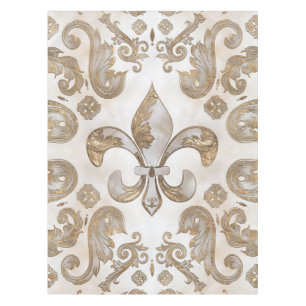Fleur-de-lis Luxus-Ornament - Mutter der Perle Tischdecke