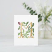 Fleur-de-lis M Monogramm Einladung (Stehend Vorderseite)