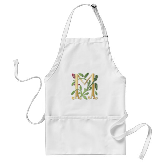 Fleur-de-lis M Monogramm Schürze (Vorne)