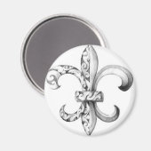 Fleur-de-lis Magnet (Vorderseite/Rückseite)