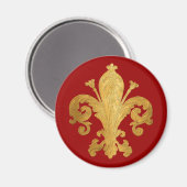 Fleur-de-lis Magnet (Vorderseite/Rückseite)