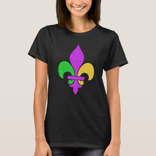 Fleur De Lis Mardi Gras 2023 Adult Men Women Boys T-Shirt (Vorderseite)