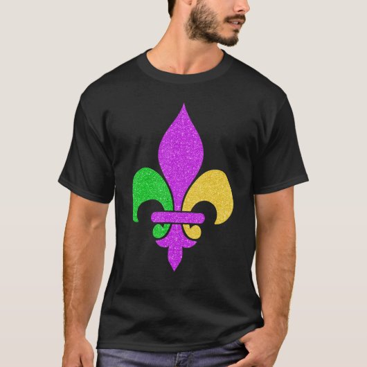 Fleur De Lis Mardi Gras 2023 Adult Men Women Boys T-Shirt (Vorderseite)