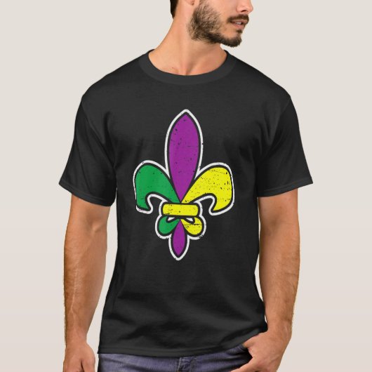 Fleur De Lis Mardi Gras Carnival  New Orleans T-Shirt (Vorderseite)