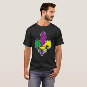 Fleur De Lis Mardi Gras Carnival  New Orleans T-Shirt (Vorne ganz)