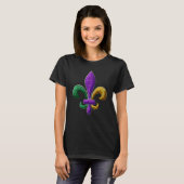 Fleur De Lis Mardi Gras Carnival Symbol New Orlean T-Shirt (Vorne ganz)