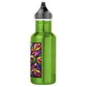 Fleur de Lis Mardi Gras Edelstahlflasche (Rechts)
