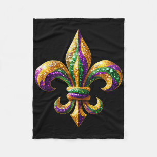 Fleur-de-lis Mardi Gras Symbol Karneval Umzug Kos Fleecedecke