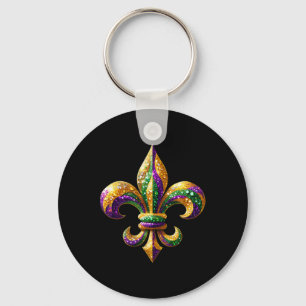 Fleur-de-lis Mardi Gras Symbol Karneval Umzug Kos Schlüsselanhänger