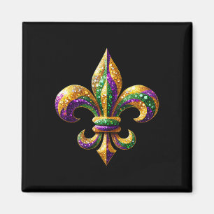 Fleur-de-lis Mardi Gras Symbol Karnevalsumzug Kos Magnet