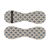 Fleur de Lis, Marineblau auf Beige, Royal, Ihr Nam Baseball (Paneele)