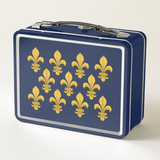 Fleur-de-lis Metall Lunch Box (Rückseite)