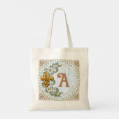 Fleur De Lis Monogramm Tragetasche (Rückseite)