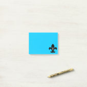 Fleur de Lis Monogramm Vorlage Post-it Klebezettel (Auf Schreibtisch)