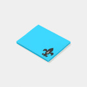 Fleur de Lis Monogramm Vorlage Post-it Klebezettel (angewinkelt)