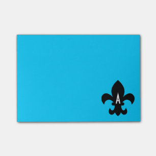 Fleur de Lis Monogramm Vorlage Post-it Klebezettel