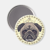 Fleur De Lis Mops Magnet (Vorderseite/Rückseite)