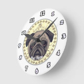 Fleur De Lis Mops Uhr (Winkel)