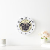 Fleur De Lis Mops Uhr (Zuhause)