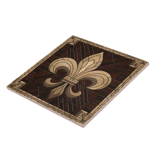 Fleur-de-lis - Mosaikkunst aus Glas Fliese (Seite)