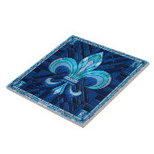 Fleur-de-lis - Mosaikkunst aus Glas Fliese (Seite)