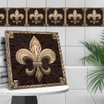 Fleur-de-lis - Mosaikkunst aus Glas Fliese<br><div class="desc">Fleur-de-lis - Mosaikkunst aus Glas</div>