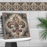 Fleur-de-lis - Mosaikkunst aus Glas Fliese<br><div class="desc">Fleur-de-lis - Mosaikkunst aus Glas</div>