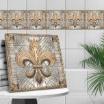 Fleur-de-lis - Mosaikkunst aus Glas Fliese<br><div class="desc">Fleur-de-lis - Mosaikkunst aus Glas</div>