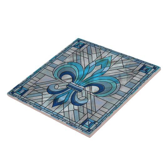 Fleur-de-lis - Mosaikkunst aus Glas Fliese (Seite)