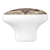 Fleur-de-lis - Mosaikkunst aus Glas Keramikknauf (Seitenansicht)