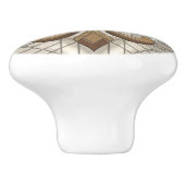 Fleur-de-lis - Mosaikkunst aus Glas Keramikknauf (Seitenansicht)