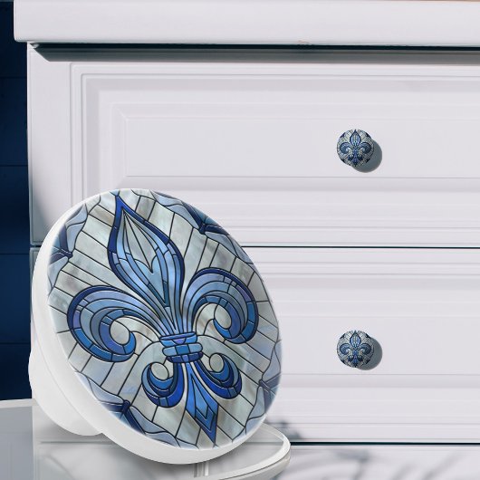 Fleur-de-lis - Mosaikkunst aus Glas Keramikknauf