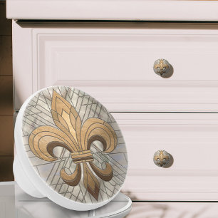 Fleur-de-lis - Mosaikkunst aus Glas Keramikknauf