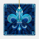 Fleur-de-lis - Mosaikkunst aus Glas Keramikornament (Rückseite)
