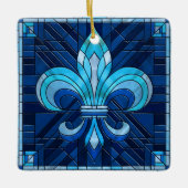Fleur-de-lis - Mosaikkunst aus Glas Keramikornament (Vorderseite)
