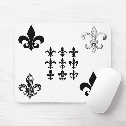 Fleur-de-lis Mousepad (Mit Mouse)
