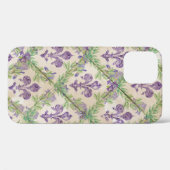 Fleur-de-lis-Muster - Aquarell Iris Case-Mate iPhone Hülle (Rückseite (Horizontal))