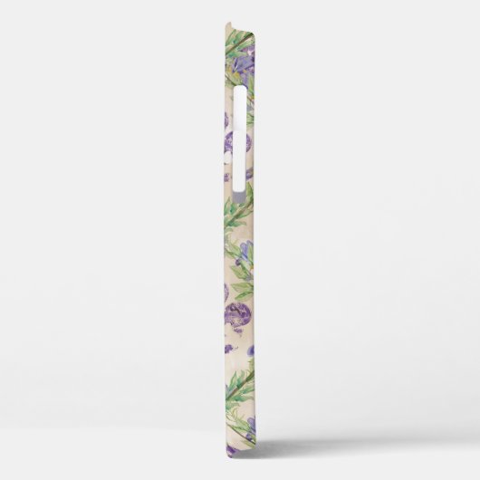 Fleur-de-lis-Muster - Aquarell Iris Case-Mate iPhone Hülle (Rückseite / Links)