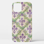 Fleur-de-lis-Muster - Aquarell Iris Case-Mate iPhone Hülle (Rückseite)