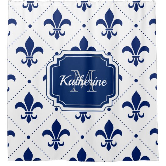 Fleur-de-lis-Muster Duschvorhang (Vorderseite)