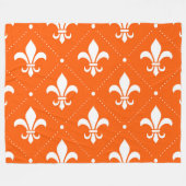 Fleur-de-Lis-Muster Fleecedecke (Vorderseite (Horizontal))