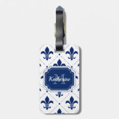 Fleur-de-lis-Muster Gepäckanhänger (Rückseite vertikal)
