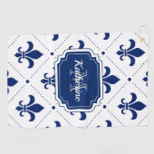 Fleur-de-lis-Muster Golfhandtuch (Horizontal)