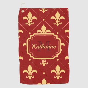 Fleur-de-lis-Muster Golfhandtuch