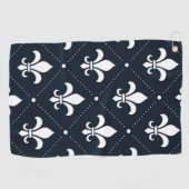 Fleur-de-Lis-Muster Golfhandtuch (Horizontal)