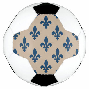Fleur-de-Lis-Muster, königliches Französisch-Blau  Fußball