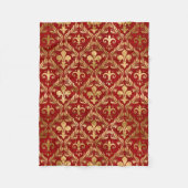 Fleur-de-lis-Muster luxuriös rot Fleecedecke (Vorderseite)