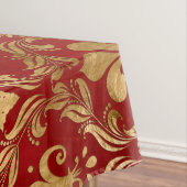 Fleur-de-lis-Muster luxuriös rot Tischdecke (Beispiel)