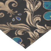 Fleur-de-lis-Muster Marmor und Gold Tischdecke (Schrägansicht)